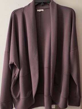 Maurices Scuba Curved Hem Cardigan